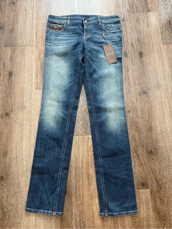 Gucci Denim - Vintage Y2K Gucci Blue Washed Slim Straight Jeans